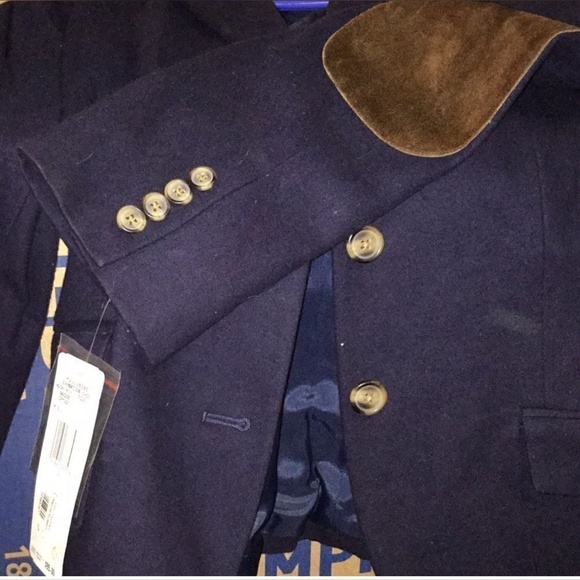 Ralph Lauren NWT Womens Polo Jeans Navy Blazer w/ Suede Elbow Detail Size Medium - Picture 7 of 12